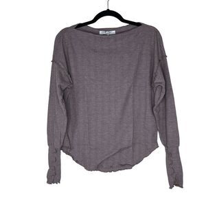 NWT Project Social T Soren Thermal Off Shoulder Long Sleeve Mauve Tee XS